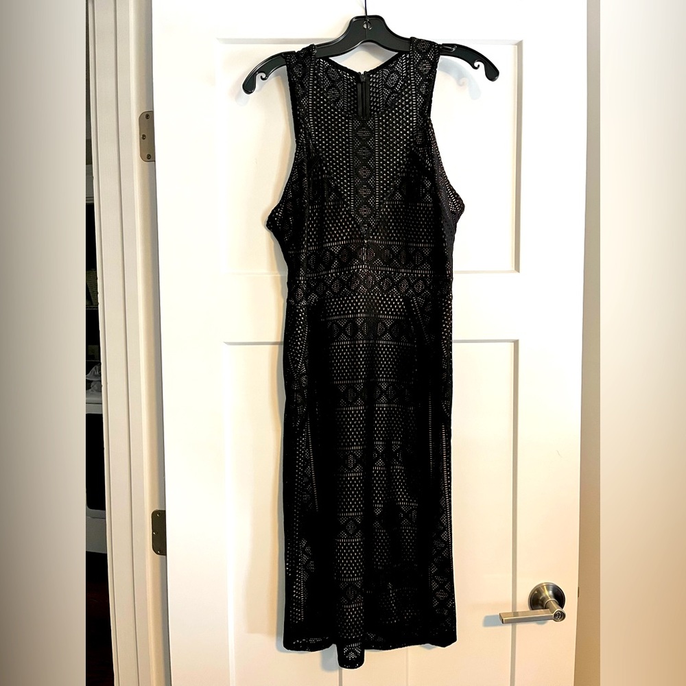 NEW BCBGMAXAZRIA BLACK DENA LACE DRESS